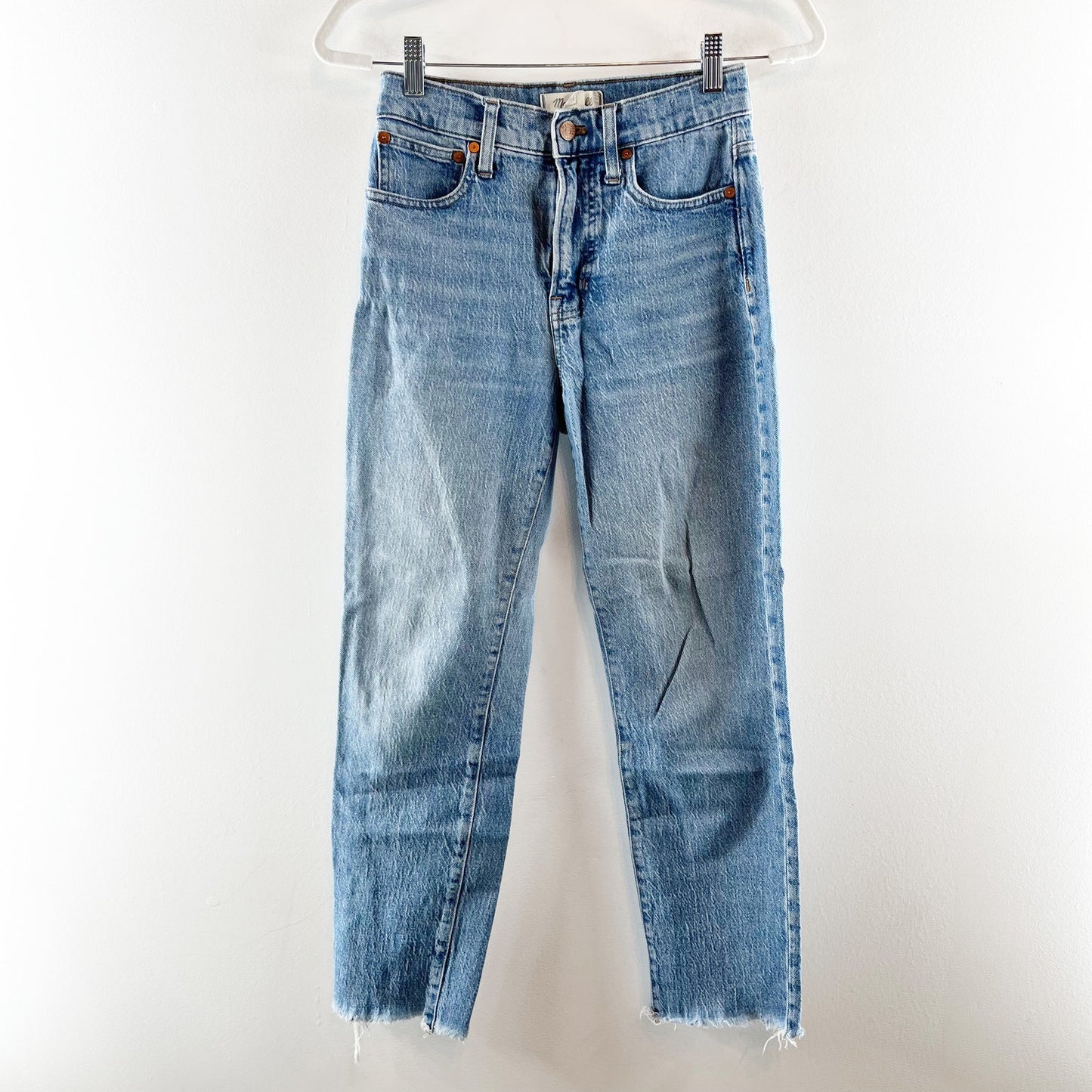Madewell The Perfect Vintage High Rise Mom Straight Jeans Blue 24