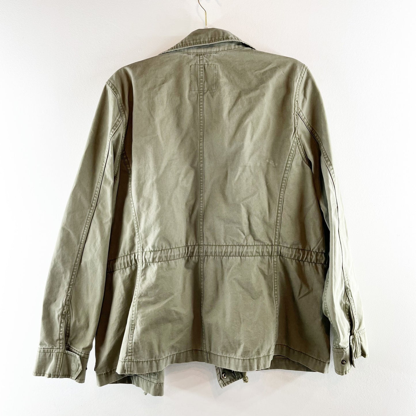 Madewell Passage Utility Cotton Zip Up Jacket Desert Olive Green XL