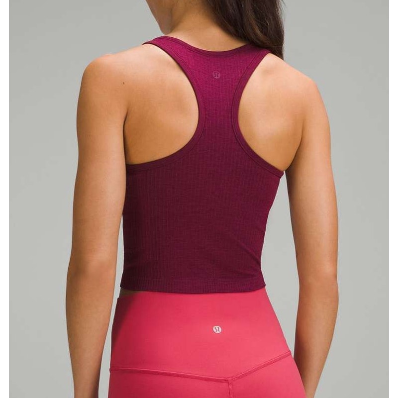 Lululemon Ebb to Street Cropped Racerback Tank Top Deep Luxe Purple 6