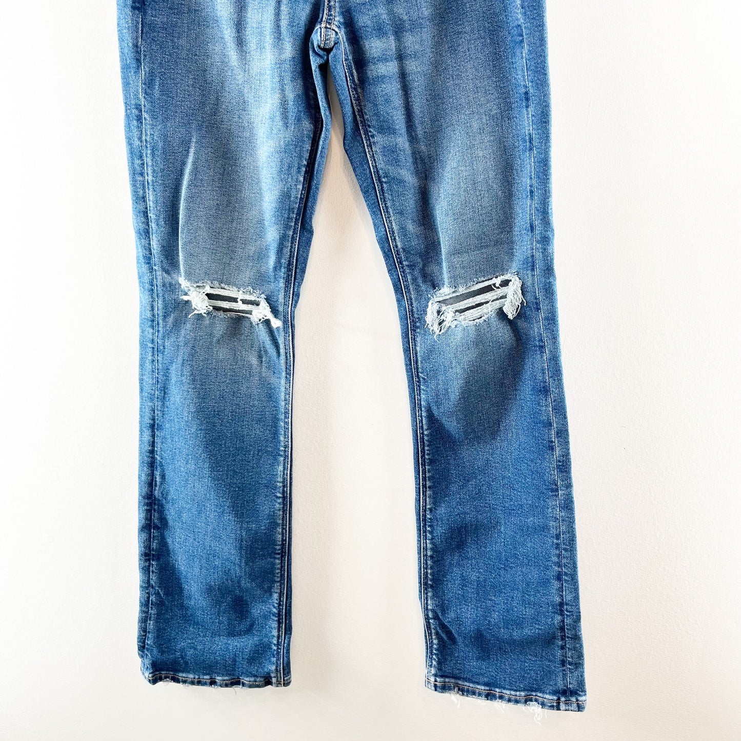 American Eagle Outfitters High Rise Stretch 90s Bootcut Jeans Blue 000 Short