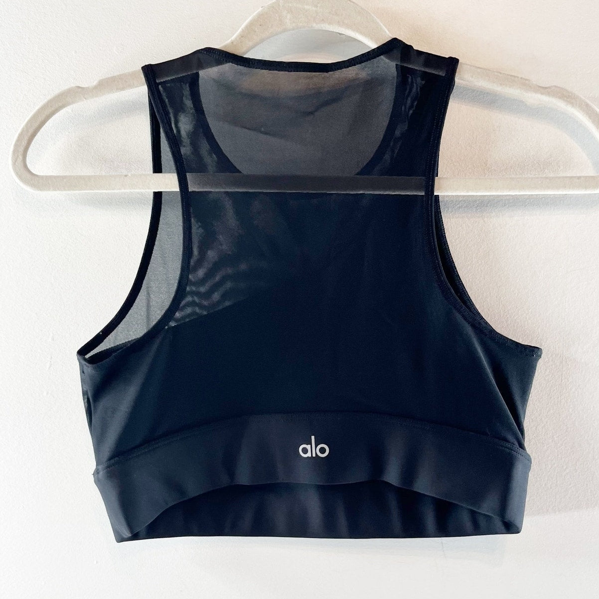 Alo Mesh Airlift Coastline Sports Bra Black Small