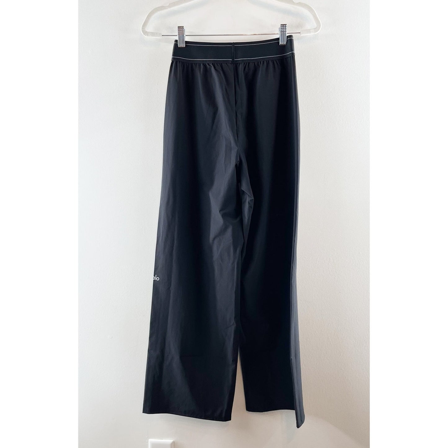 Alo High Rise Suit Up Wide Leg Trouser Pants Black XS