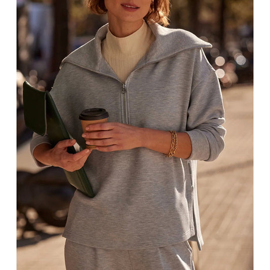 Varley Larson Half-Zip Sweat Sweatshirt XS Heather Gray