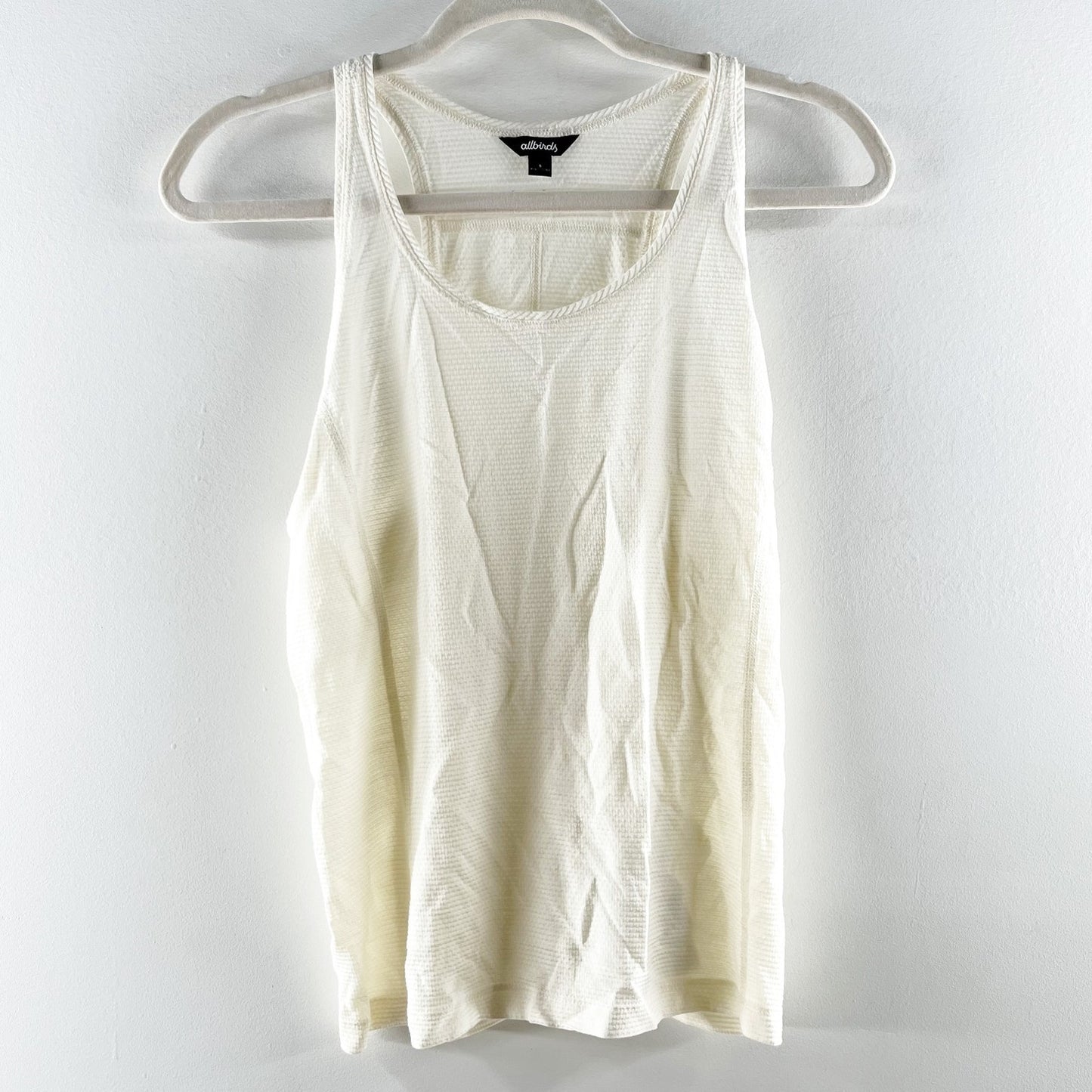 Allbirds Natural Run Mesh Racerback Tank Top White Small