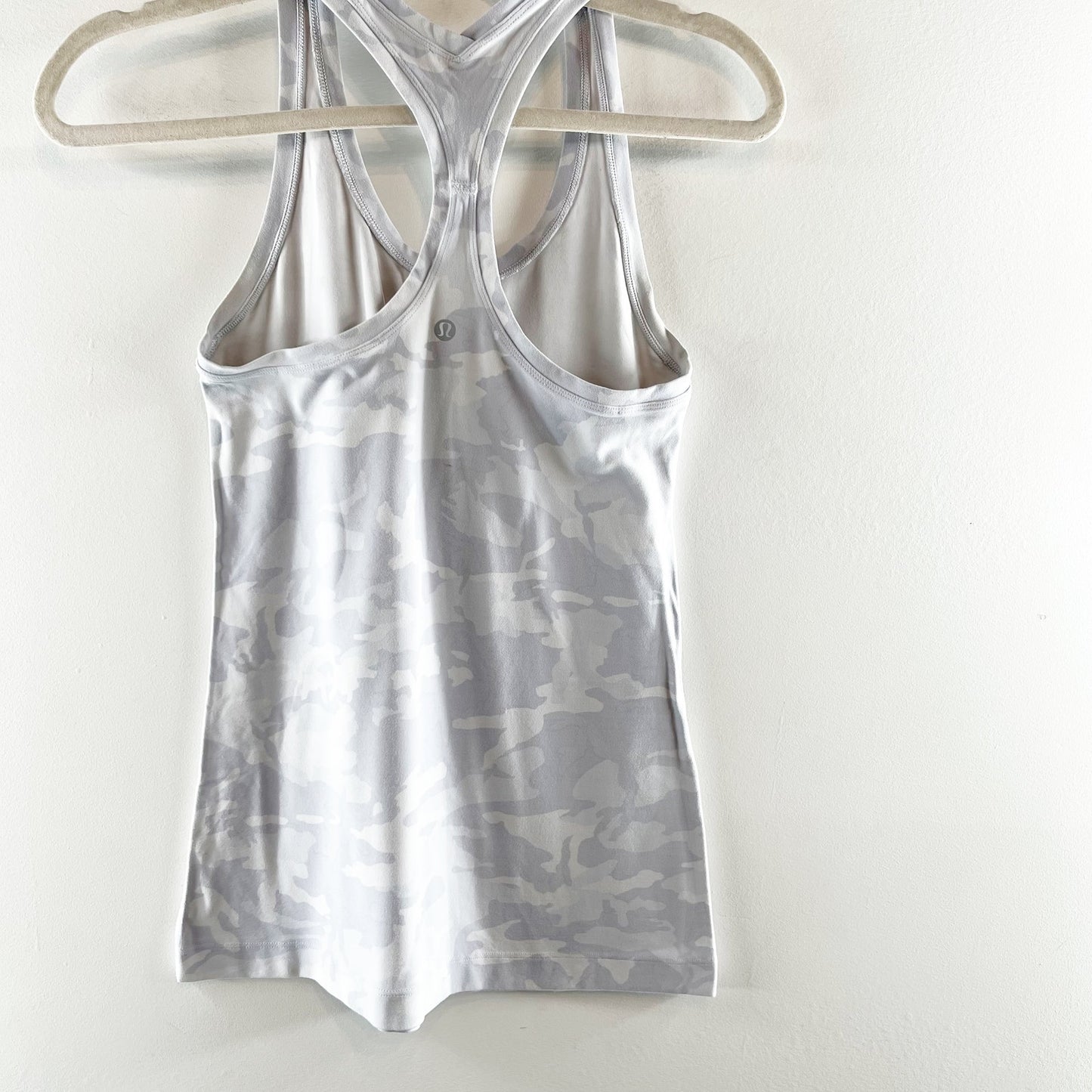 Lululemon Cool Racerback Tank Incognito Camo Jacquard Alpine White Starlight