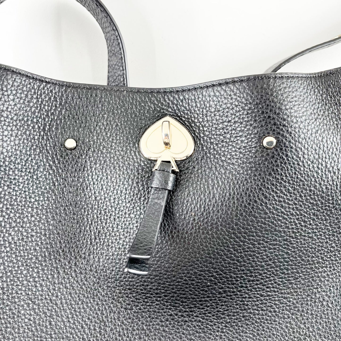 Kate Spade New York Logo Marti Pebble Leather Bucket Shoulder Bag