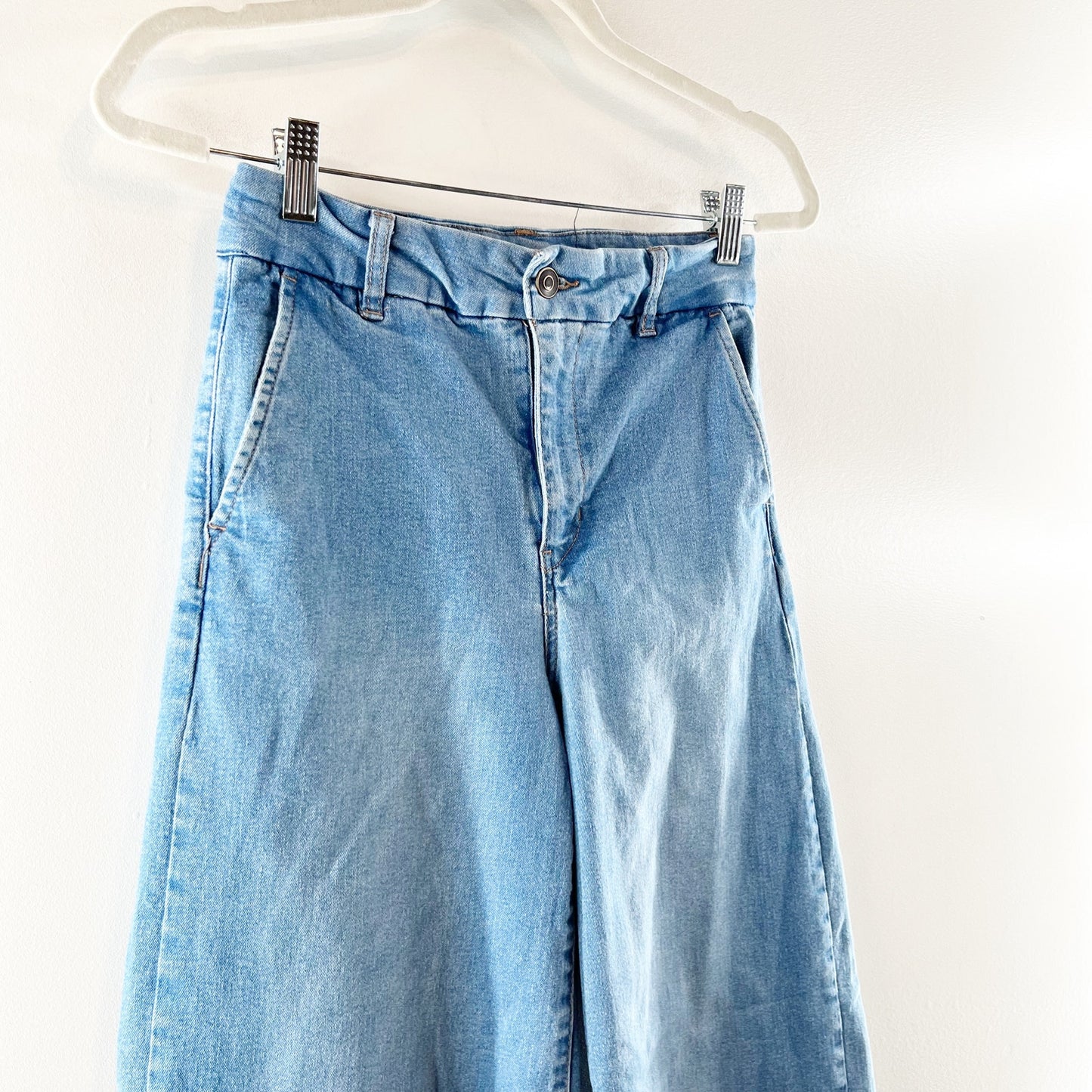 BCBGeneration High Rise Wide Leg Trouser Jeans Blue 7 / 28