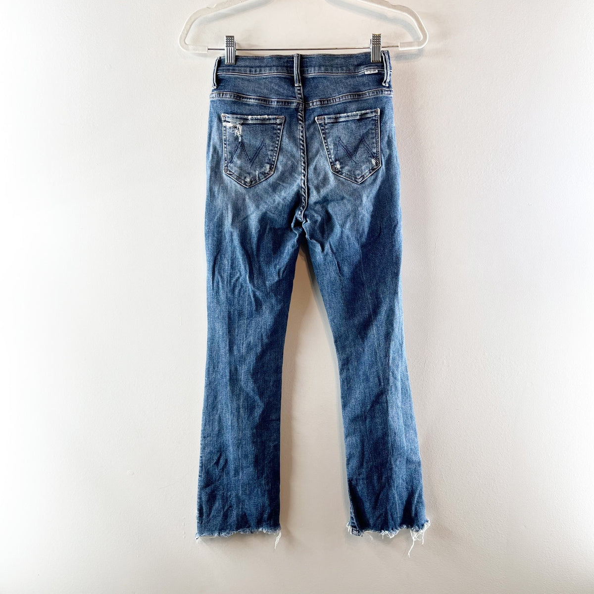 Mother The Insider High Waisted Crop Step Chew Hem Jeans Dancing On Coals 25