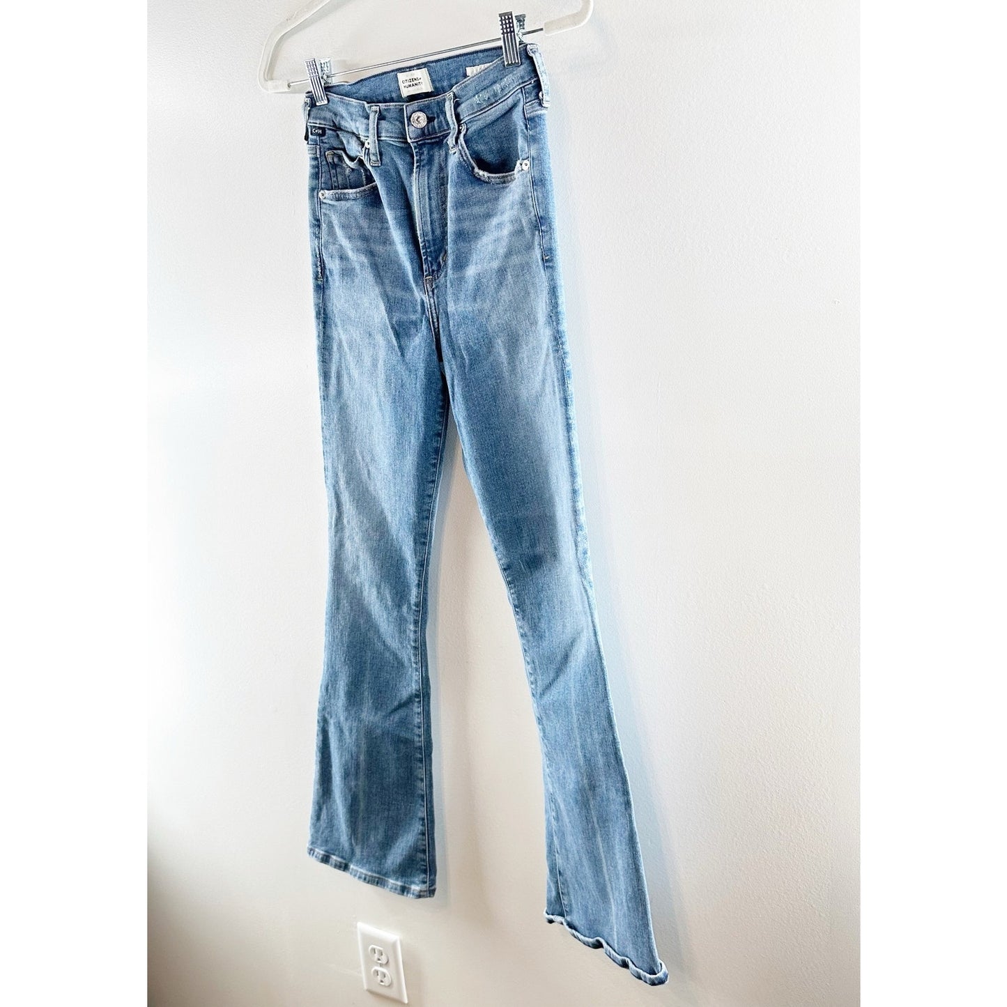 Citizens Of Humanity Lilah Cotton Blend High Waisted Denim Bootcut Jeans Opal 26