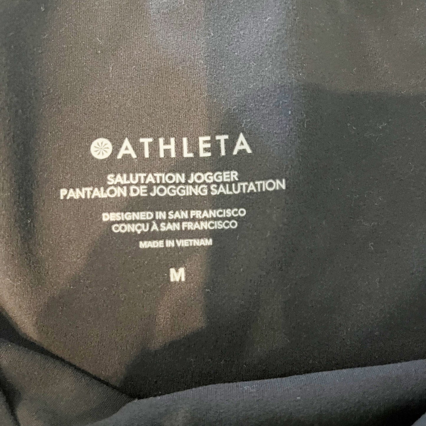 Athleta High Rise Salutation Jogger Pants Leggings Black Medium