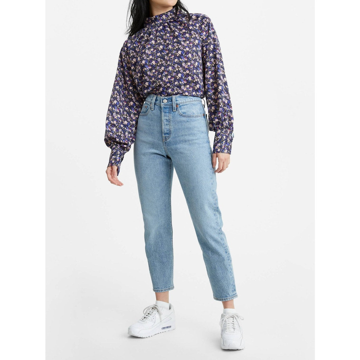 Levi's Wedgie Icon Fit High Rise Button Fly Ankle Jeans Blue 32 / 14