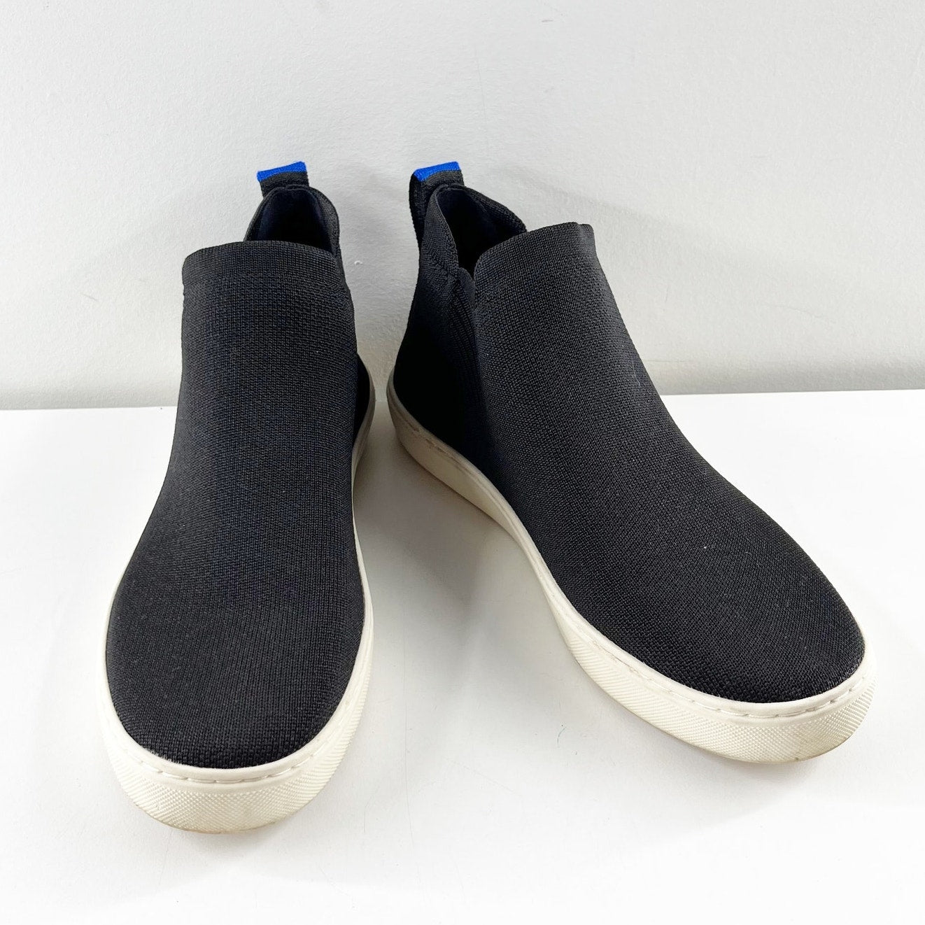 Rothy's Chelsea High Top Boots Sneakers Black 8.5