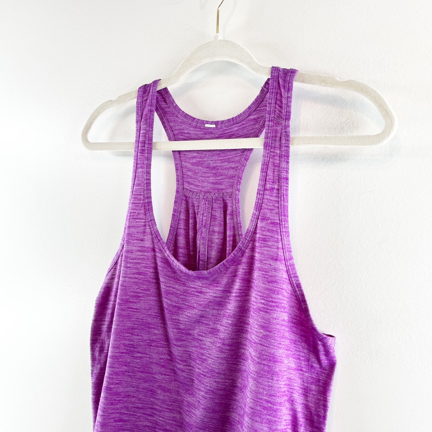 Lululemon What The Sport Heathered Regal Plum Singlet Tank Top Medium