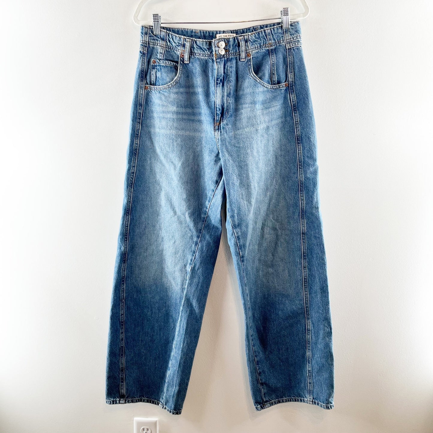 Free People We The Free High Rise Aster Straight Leg Jeans Blue 31 / 12