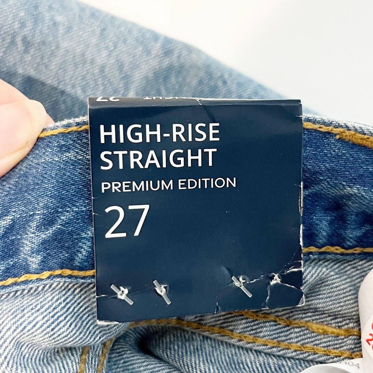 J. Crew Premium Edition High-Rise Cropped Denim Straight Jeans Blue 27