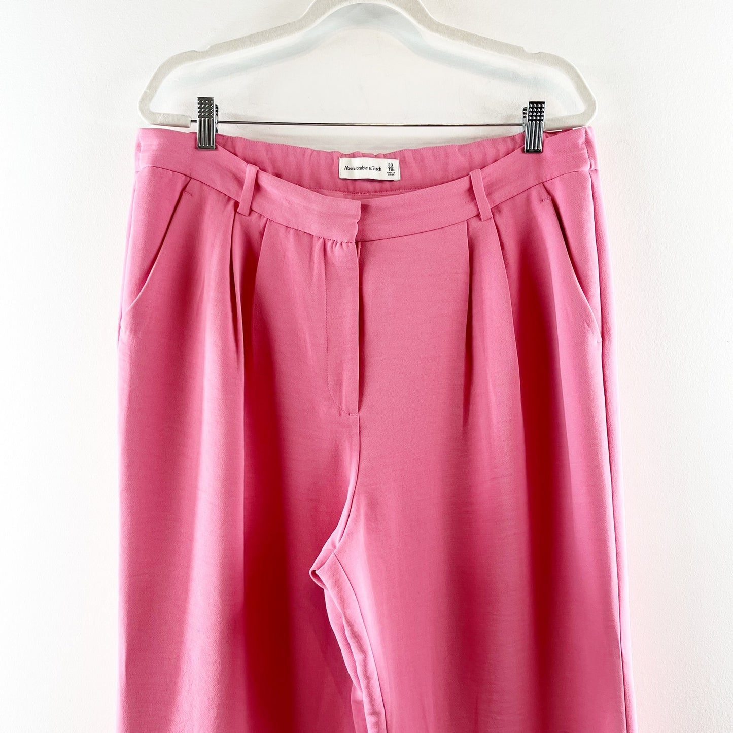 Abercrombie & Fitch Sloane Tailored Pant Trousers Pink 16 Petite