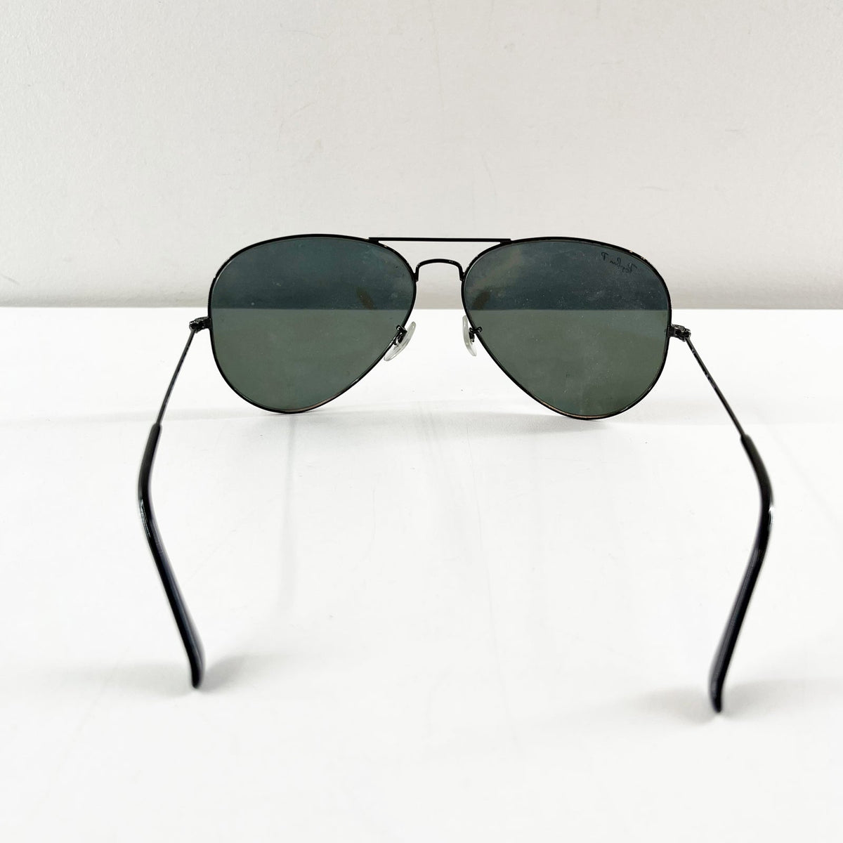 Ray-Ban Metal Frame Aviator Sunglasses Black Unisex Polarized
