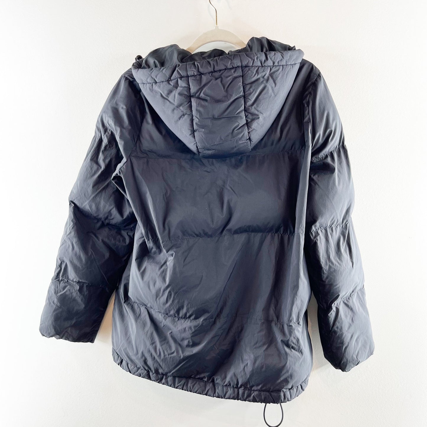 Madewell Quilted Puffer Parka Jacket Coat Black Small