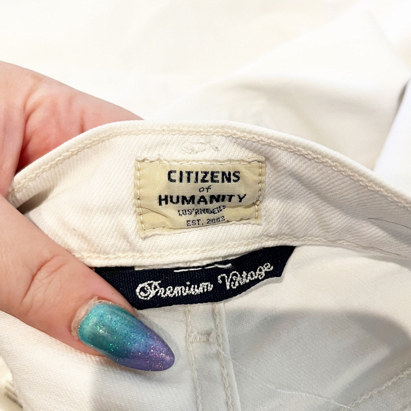 Citizens Of Humanity High Rise Demy Cropped Flare Jeans White 26 / 2