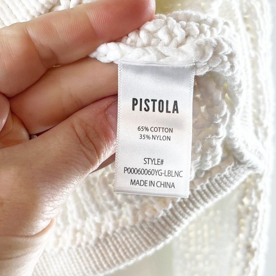 Pistola Katya Long Sleeve Crewneck Pullover Sweater Le Blanc White XS