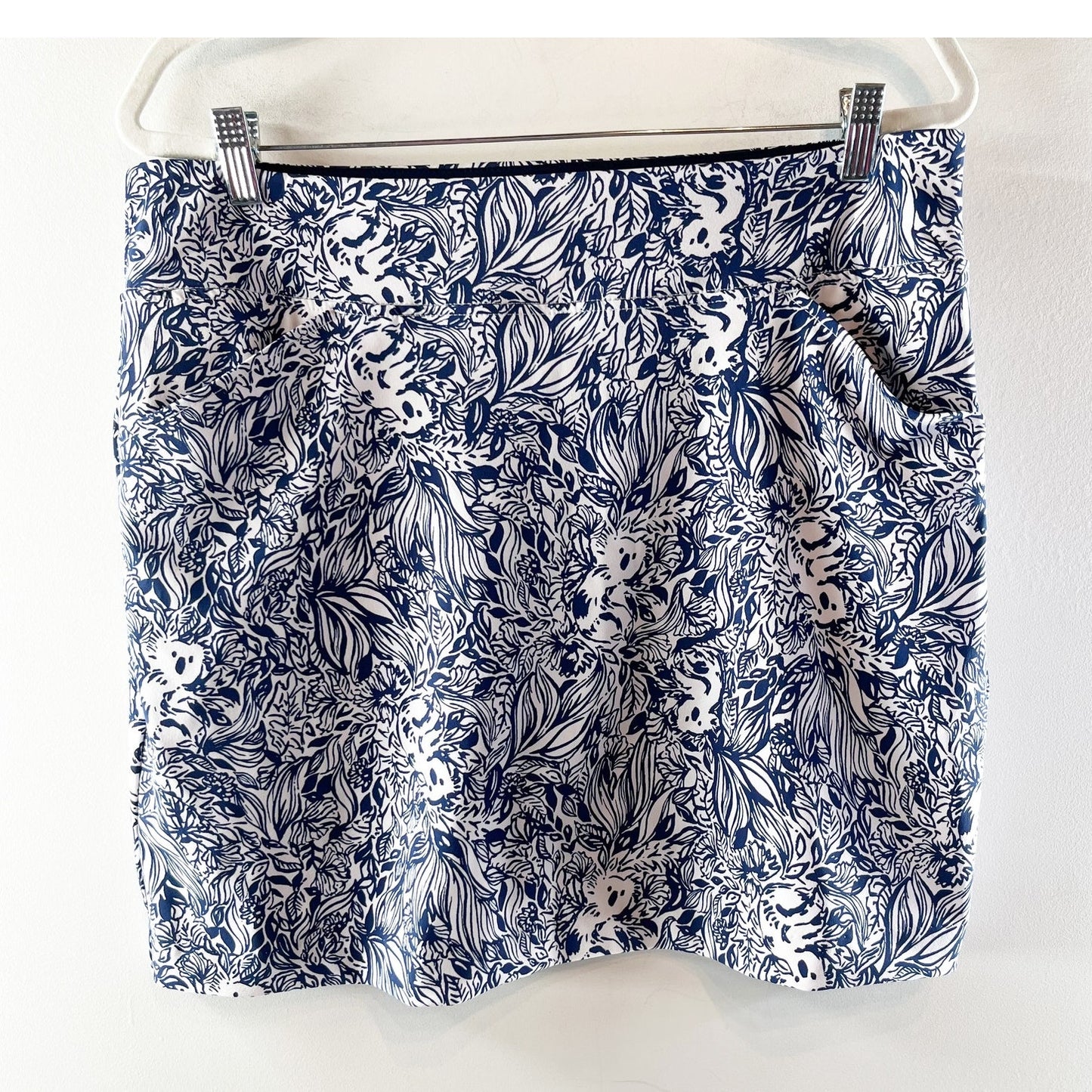 Lilly Pulitzer Luxletic Monica Printed Mini Tennis Skirt Skort Blue 12