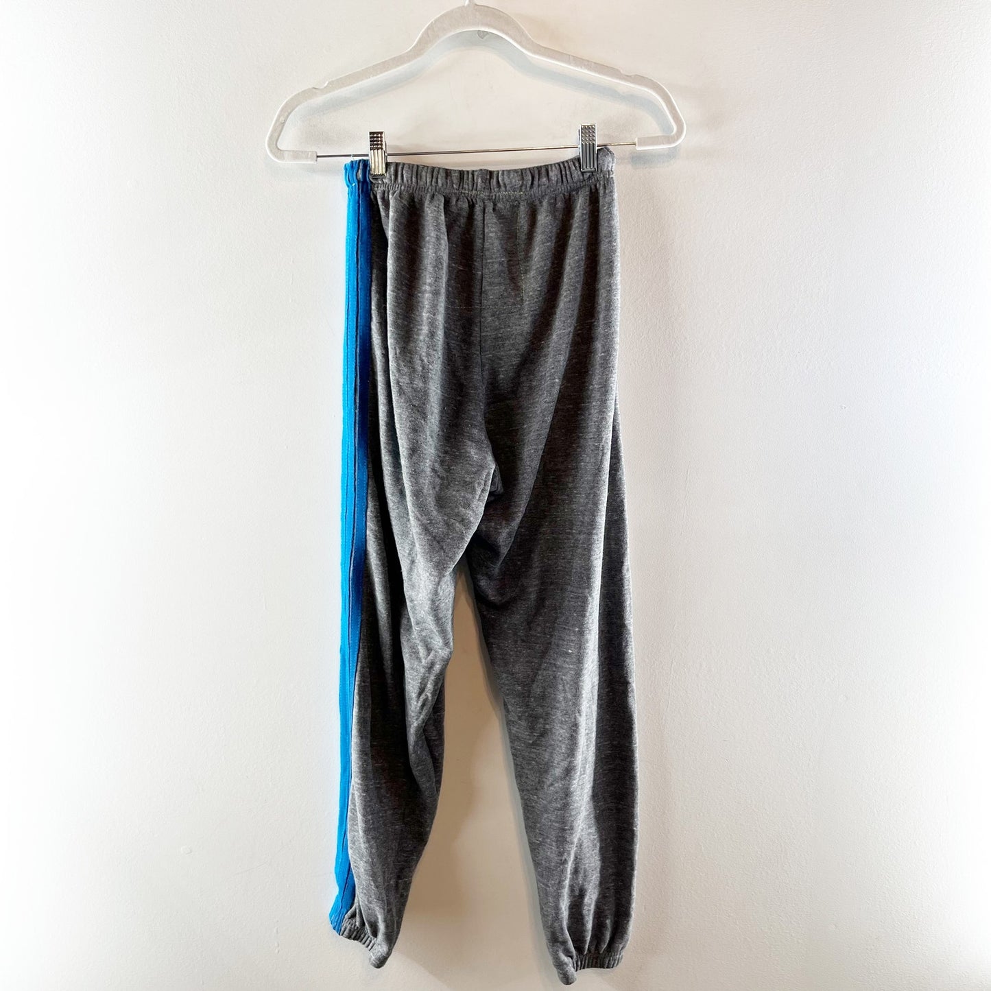 Aviator Nation 5-Stripe Pull On Loungewear Sweatpants Heather Grey Blue XS