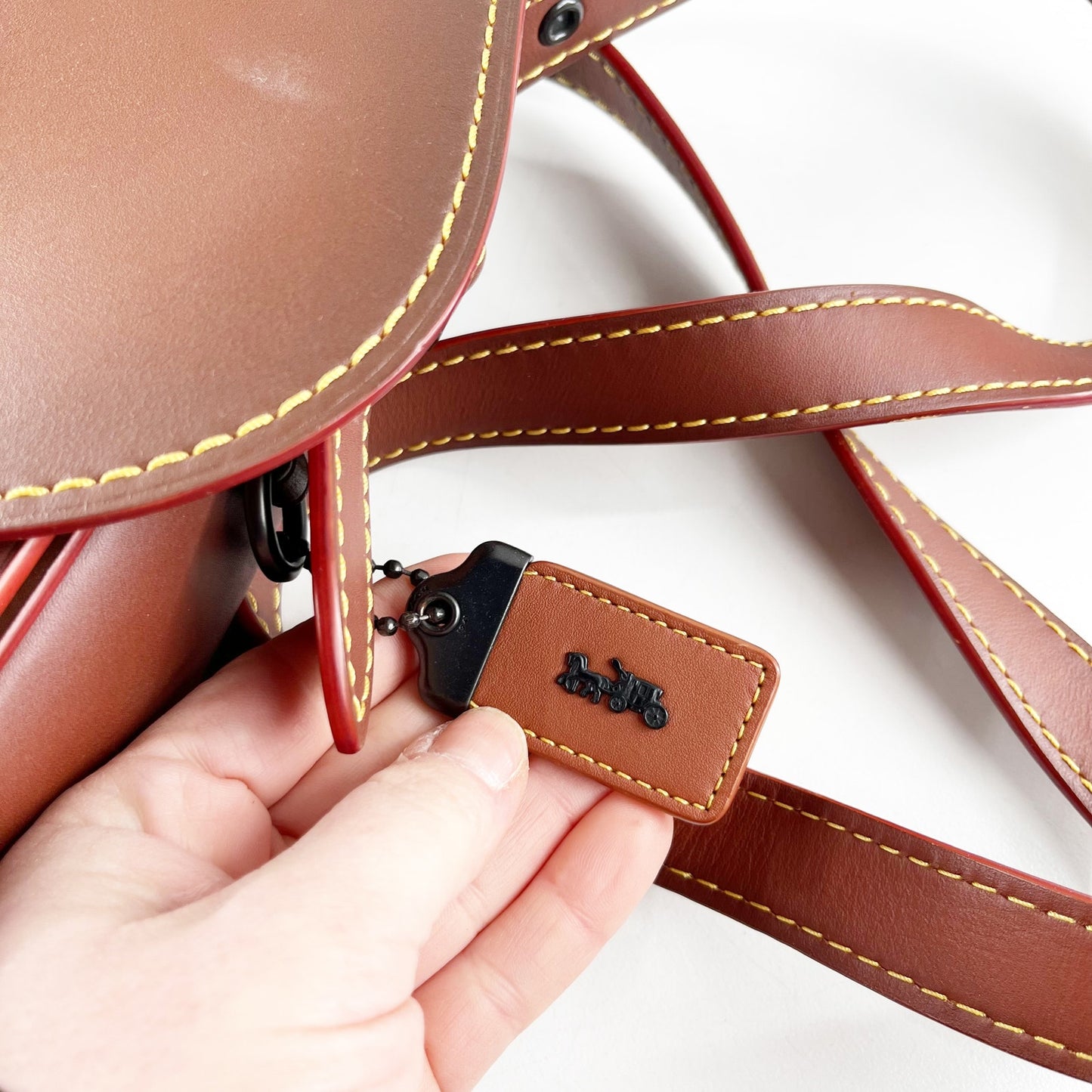 Coach 1941 Leather Saddle Bag 23 Purse Brown