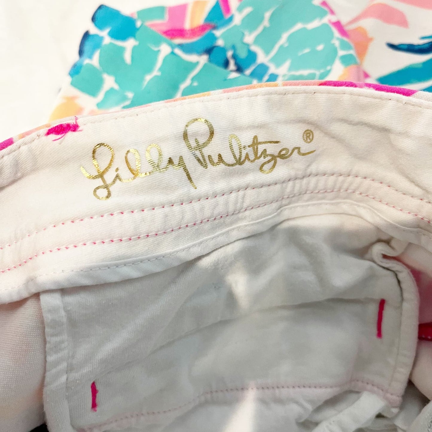 Lilly Pulitzer Callahan Chino Shorts Tropical Leaf Print Multicolor 2