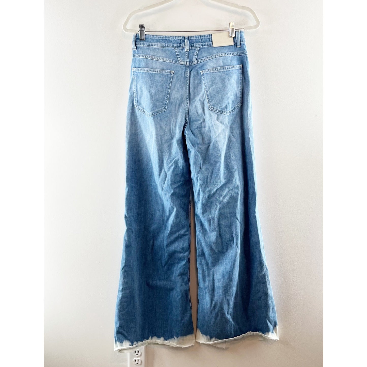 Closed Denim Glow Up High Rise Flare Dip Dye Jeans Blue 30