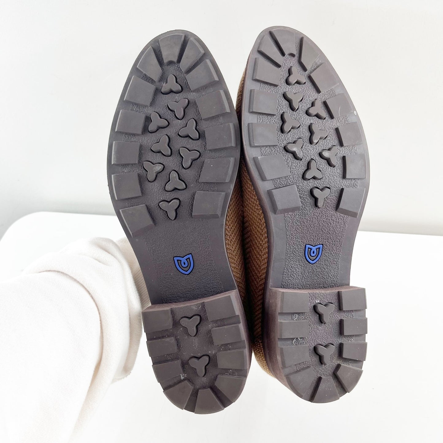 Rothy's The Lug Loafer Shoes Teak Herringbone Brown Tan 9