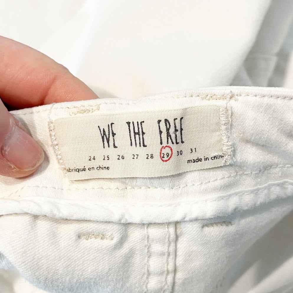 Free People We The Free Denim Mini Skirt White 29