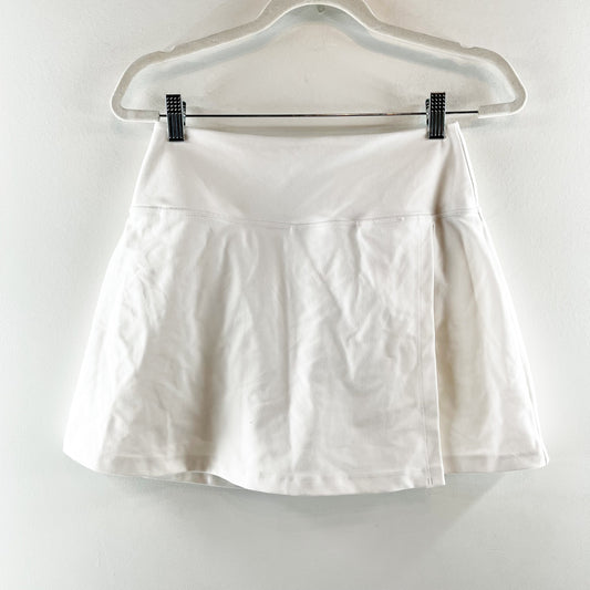 Abercrombie & Fitch YPB SculptLUX Faux Wrap Mini Skort Skirt White Medium