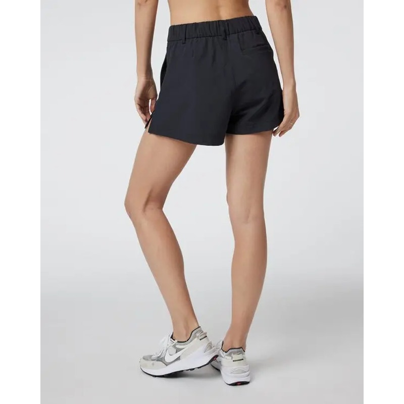 Vuori Solar Pull On High Waisted Pleated Golf Sporty Short Ink Black Small