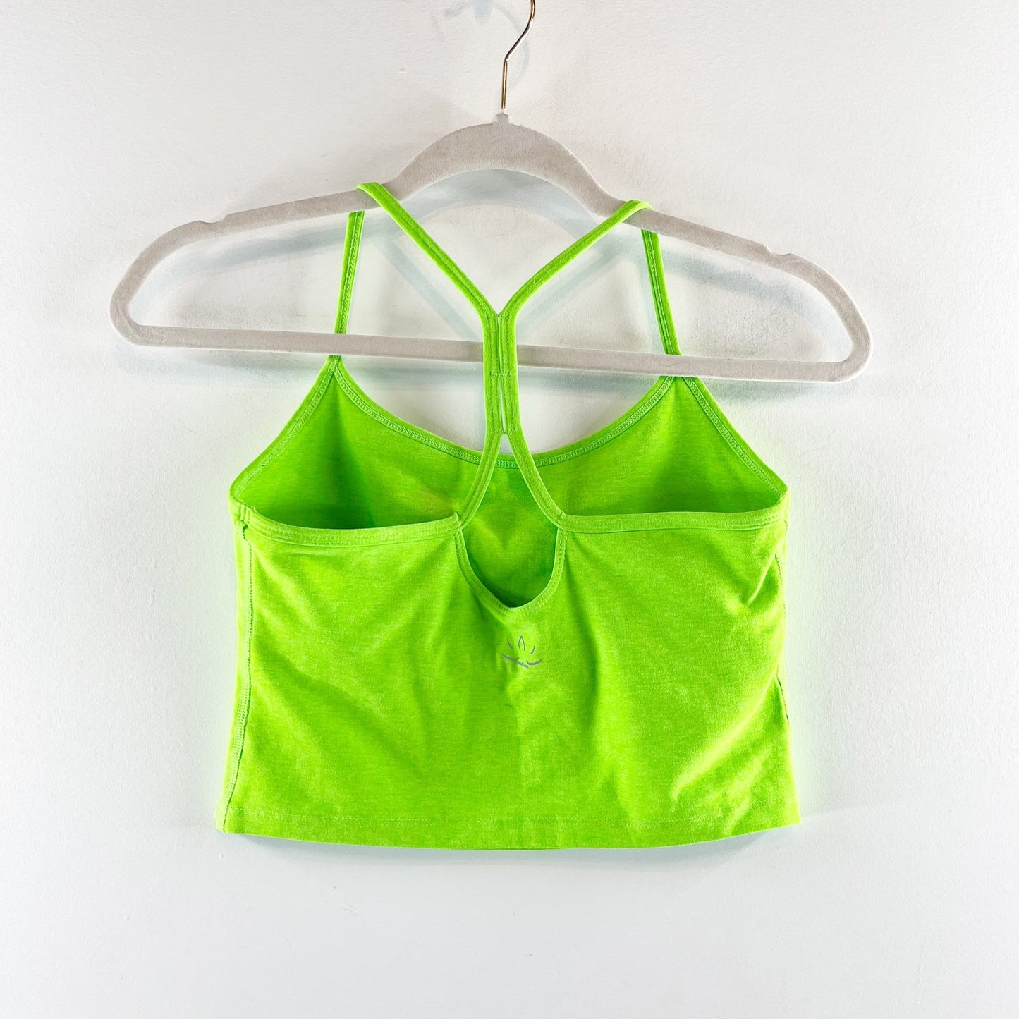 Beyond Yoga Spacedye Slim Cropped Tank Top Neon Lime Green Small