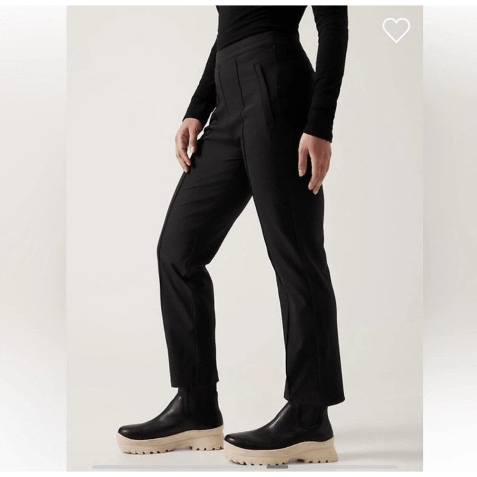 Athleta Headlands Hybrid High Rise Flare Outdoor Hiking Pants Black 14