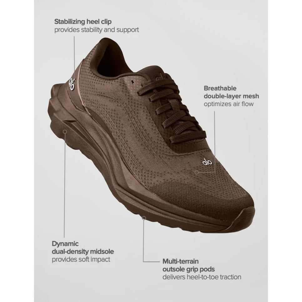 Alo Runner Shoes Sneakers Espresso Brown 7