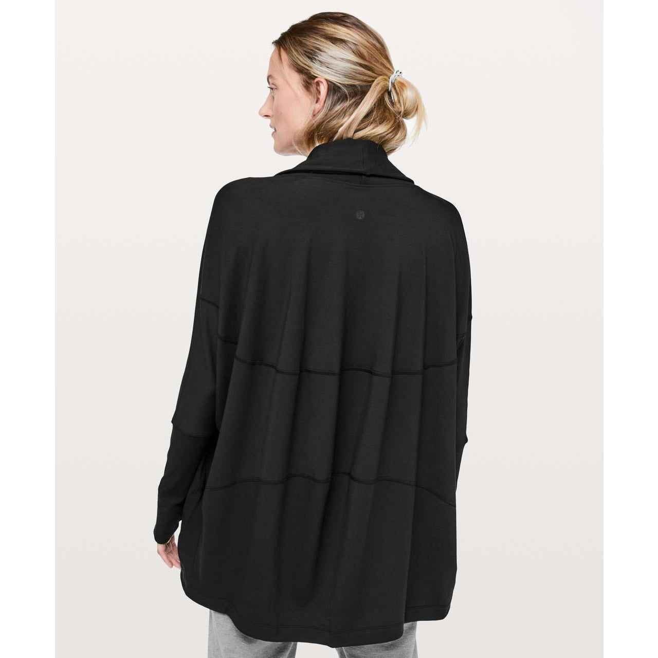 Lululemon Back in Action Cardigan Long Sleeve Wrap Black 6