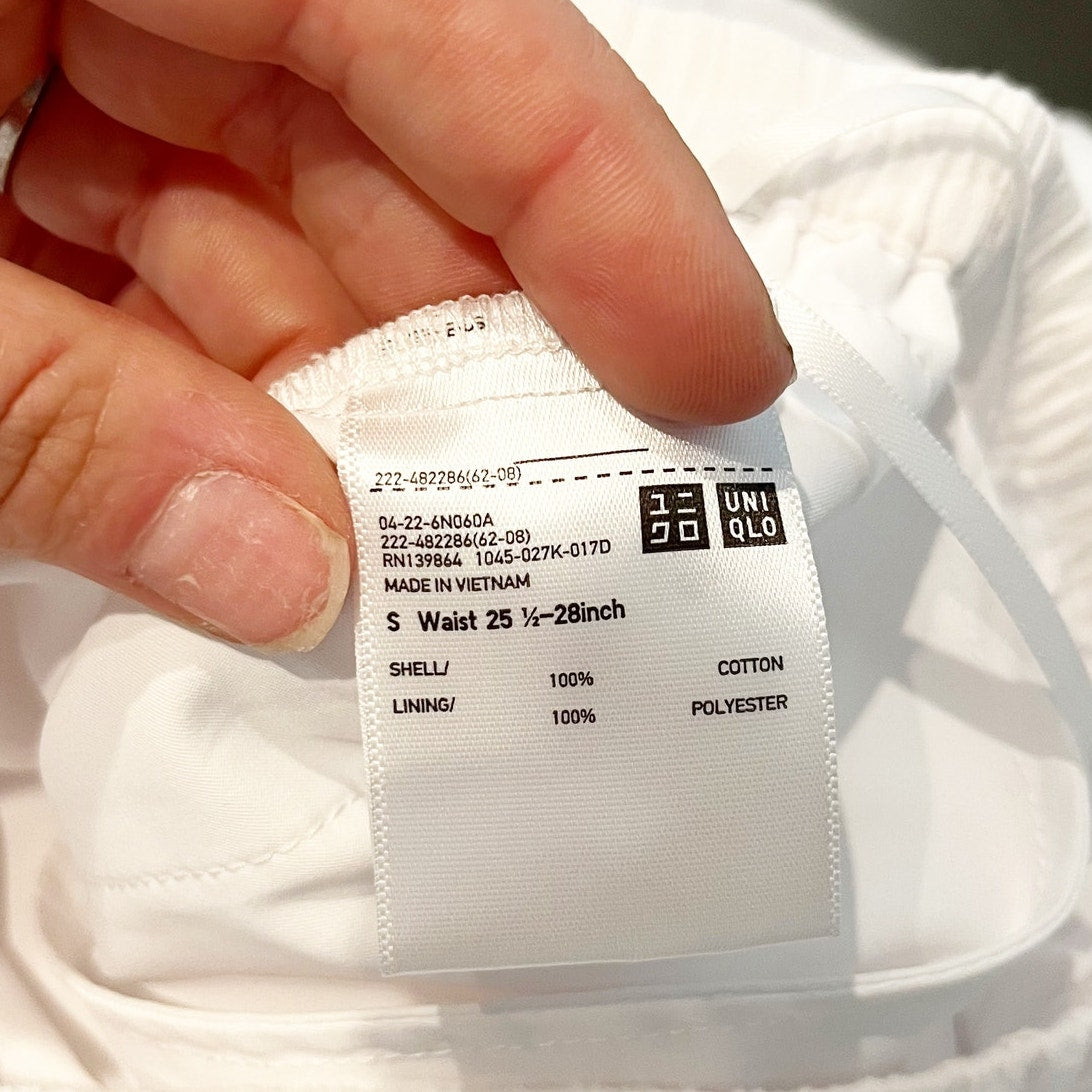 Uniqlo Cotton Tiered Boho Maxi Skirt White Small