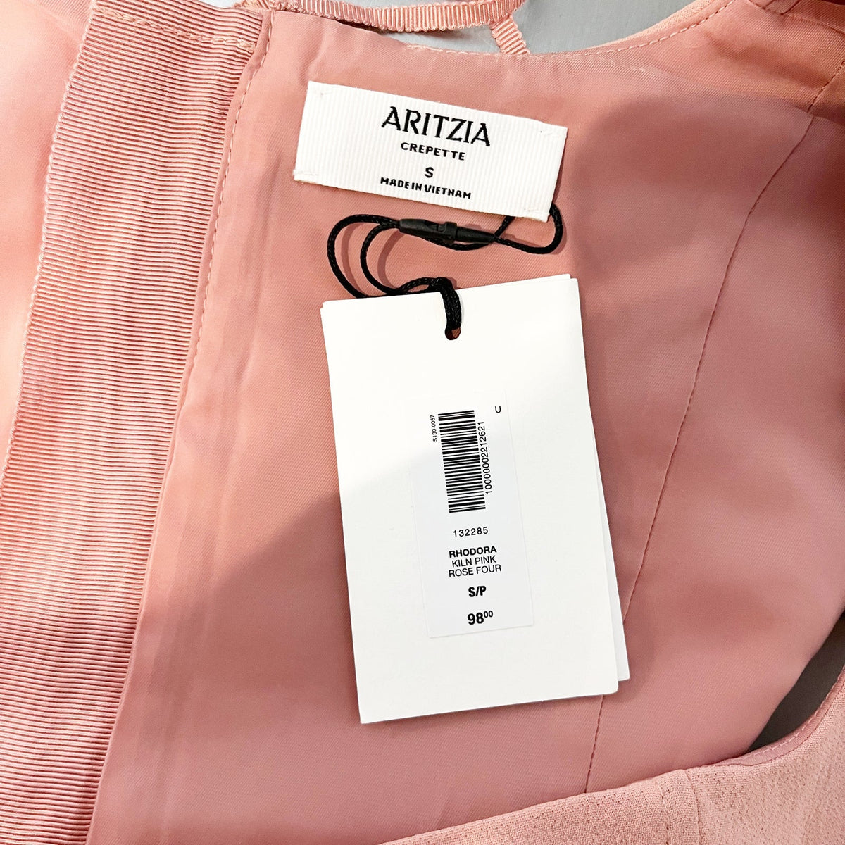 Aritzia Rhodora Crepette Peplum Bustier Tank Top Kiln Pink Small