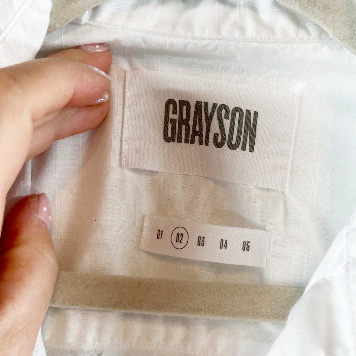 Grayson Long Sleeve Chest Pocket Collared Neck Button Up Shirt White 2 / Small