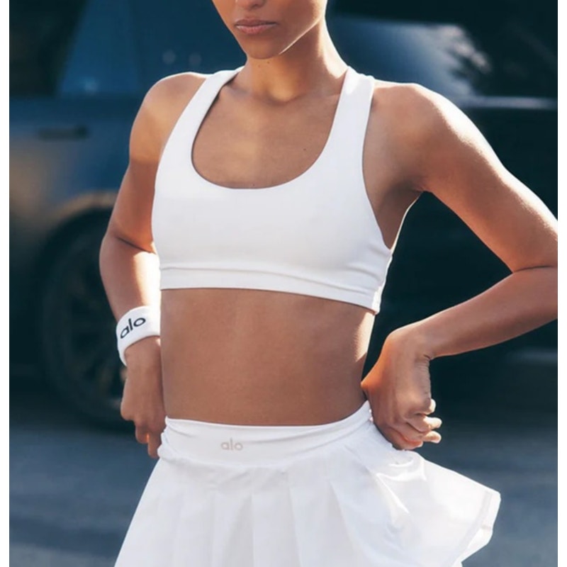 Alo Airlift Advantage Racerback Sports Bra White Small