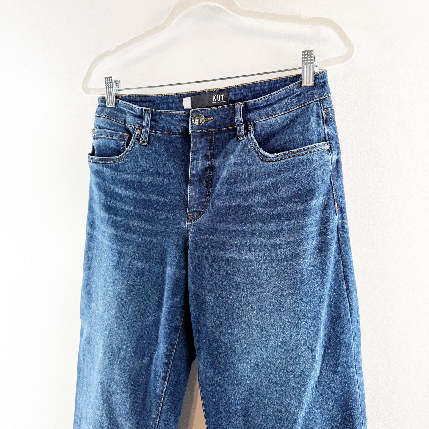 Kut From The Kloth Fab Ab Charlotte Culotte Cropped Jeans Blue 6