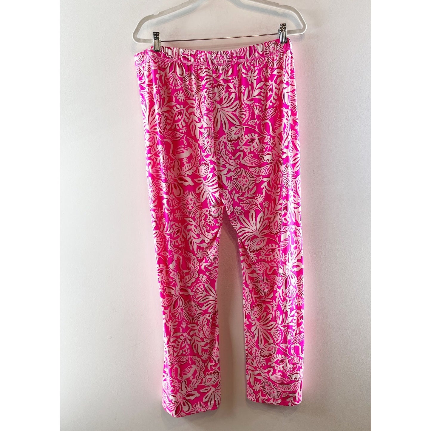 Lilly Pulitzer PJ Knit Wide Leg Pants Passion Fruit Pink XL