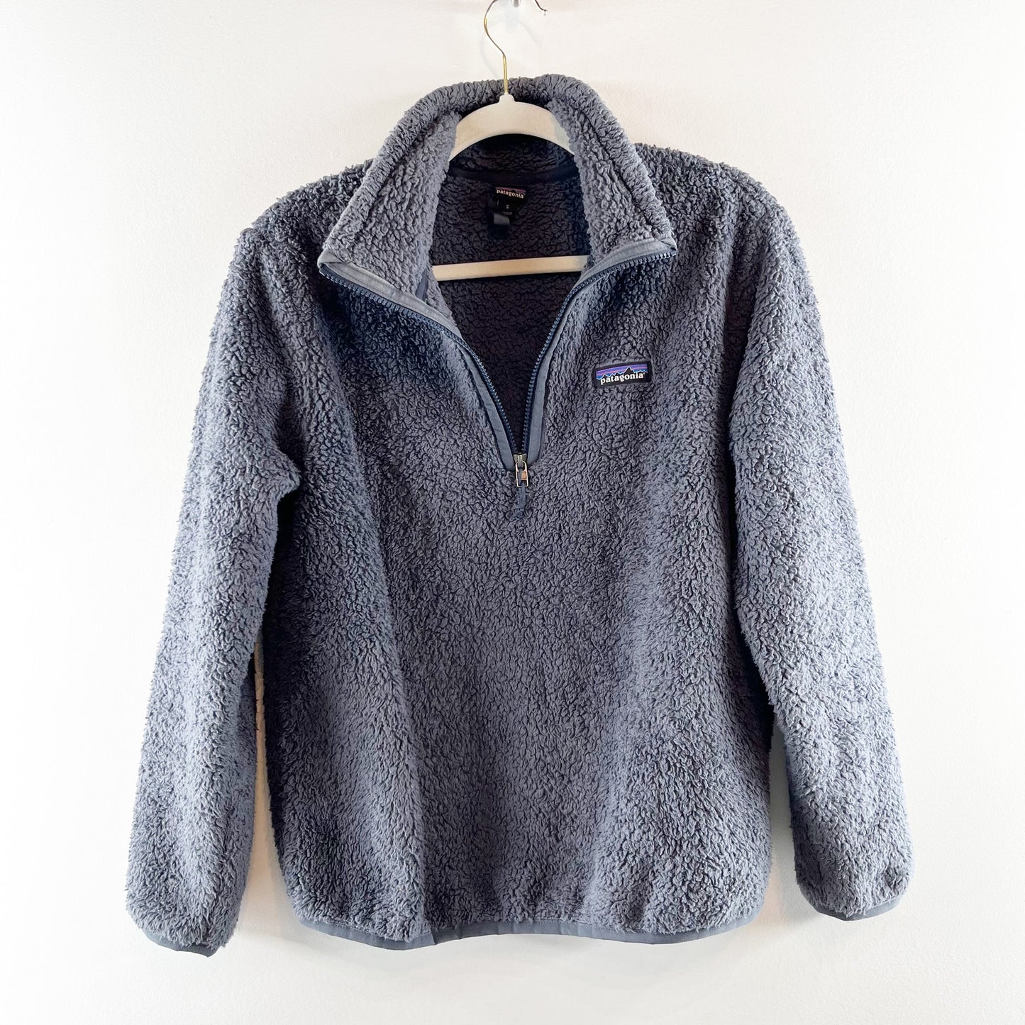 Patagonia Los Gatos Long Sleeve 1/4-Zip Fleece Pullover Sweater Gray Small
