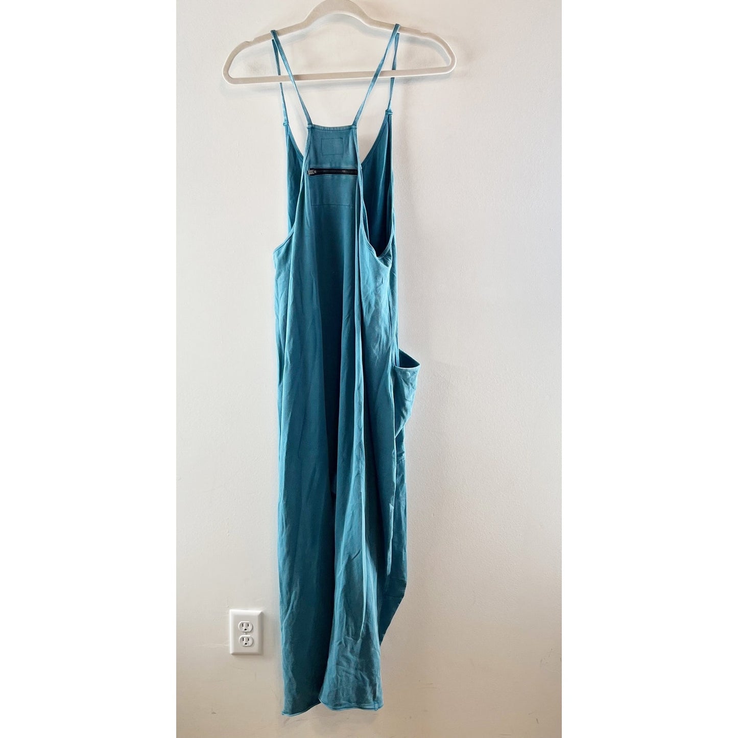 Free People Movement Hot Shot Harem Sleeveless Tank Onesie Jumpsuit Teal Blue S