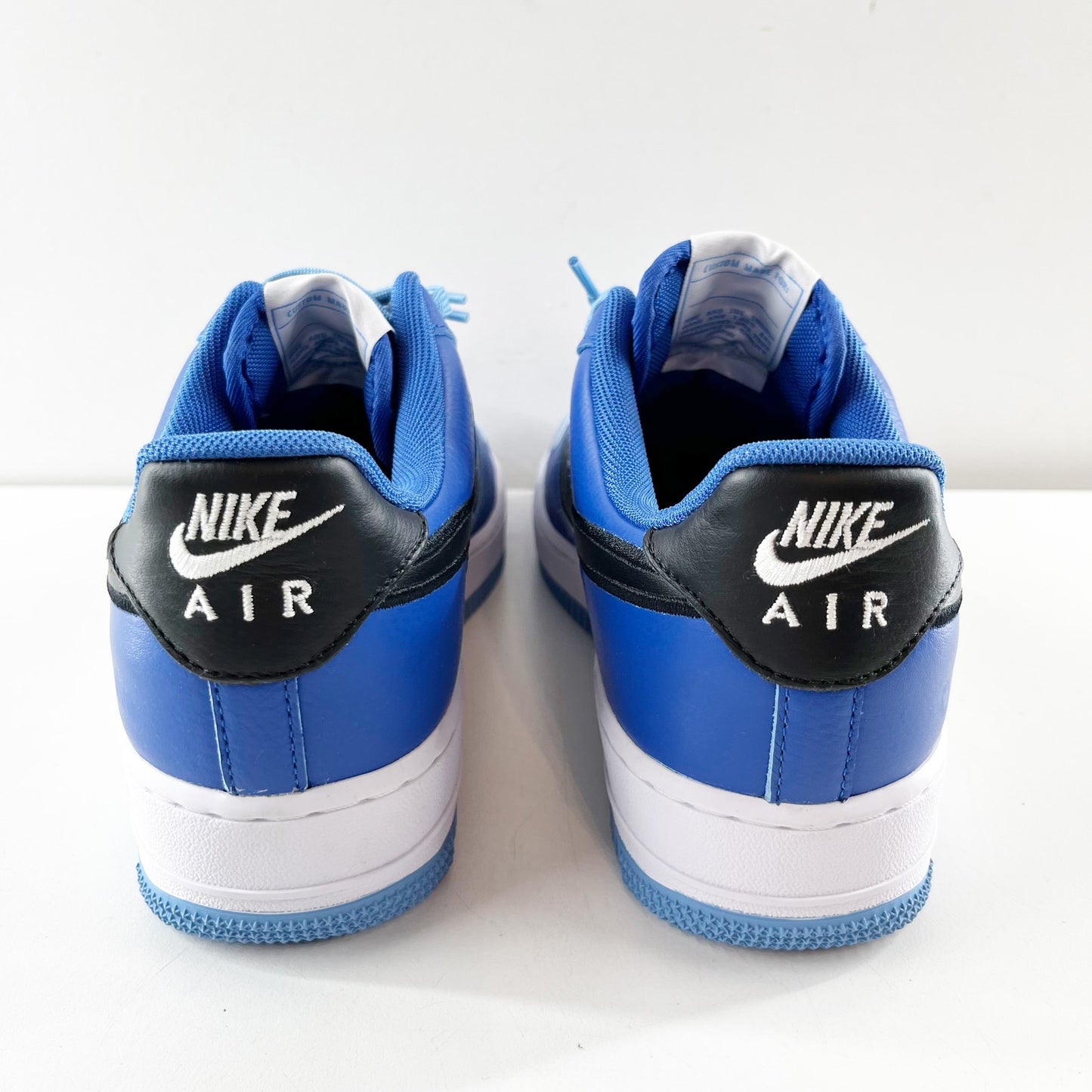 Nike Air Force 1 Low By You Lace Up Dunks Sneakers Blue White Black 9.5