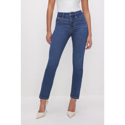 Good American High Rise Good Legs Straight Leg Jeans Blue007 10 / 30