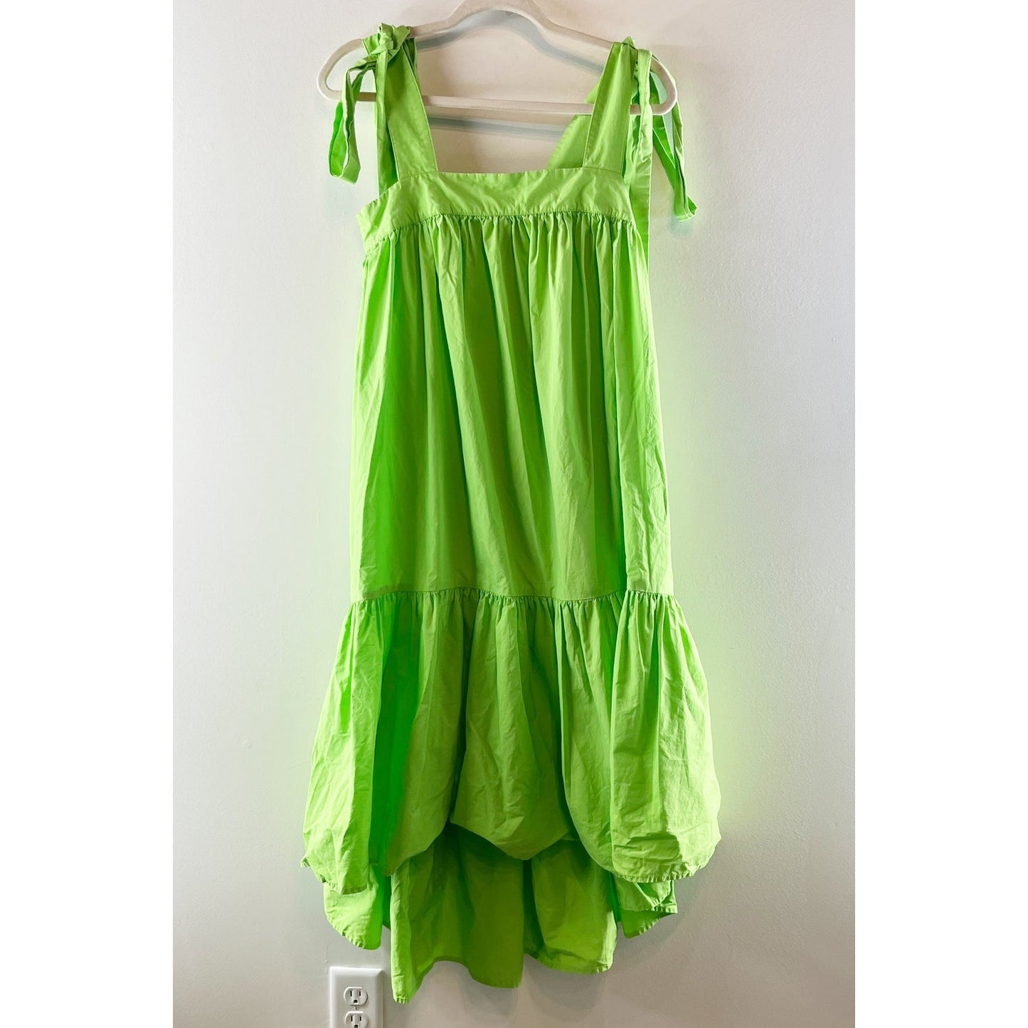Christopher John Rogers x Target Tie Strap High Low Maxi Dress Green XS