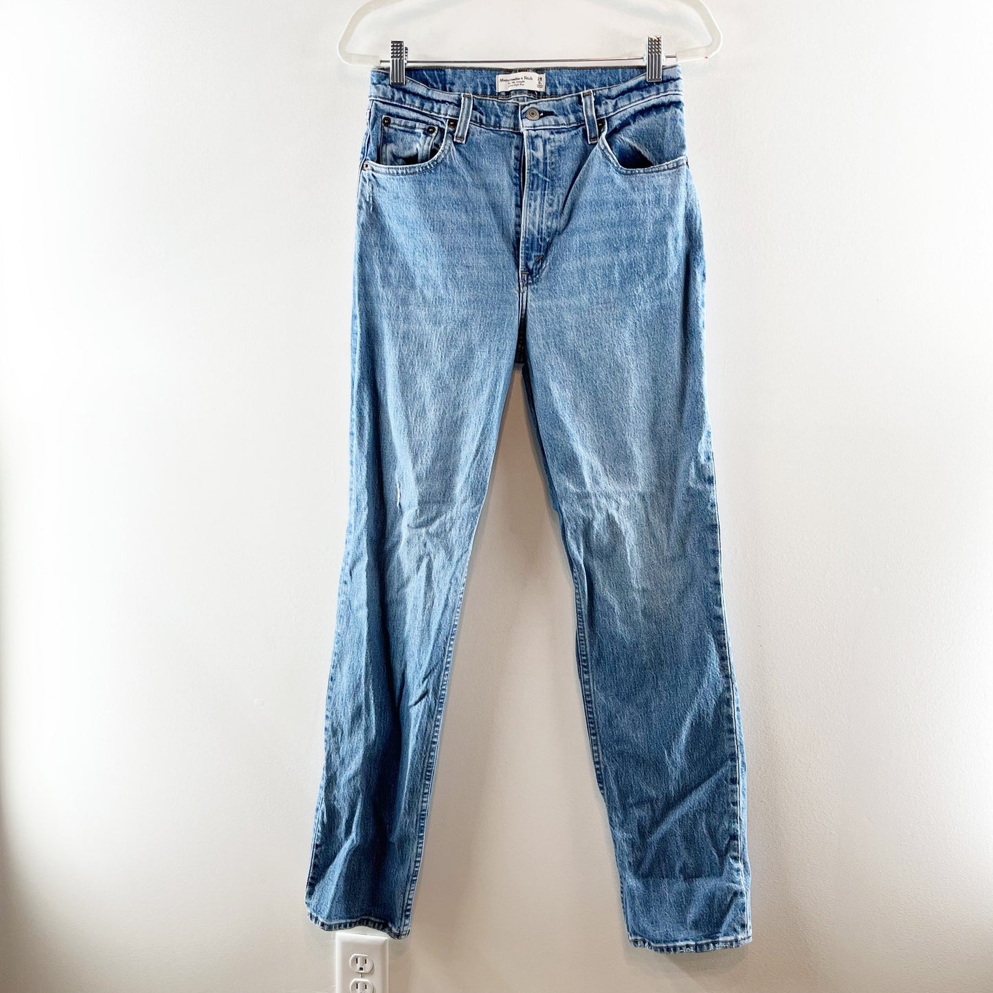 Abercrombie & Fitch 90's Straight Ultra High Rise Jeans Blue 6 Long