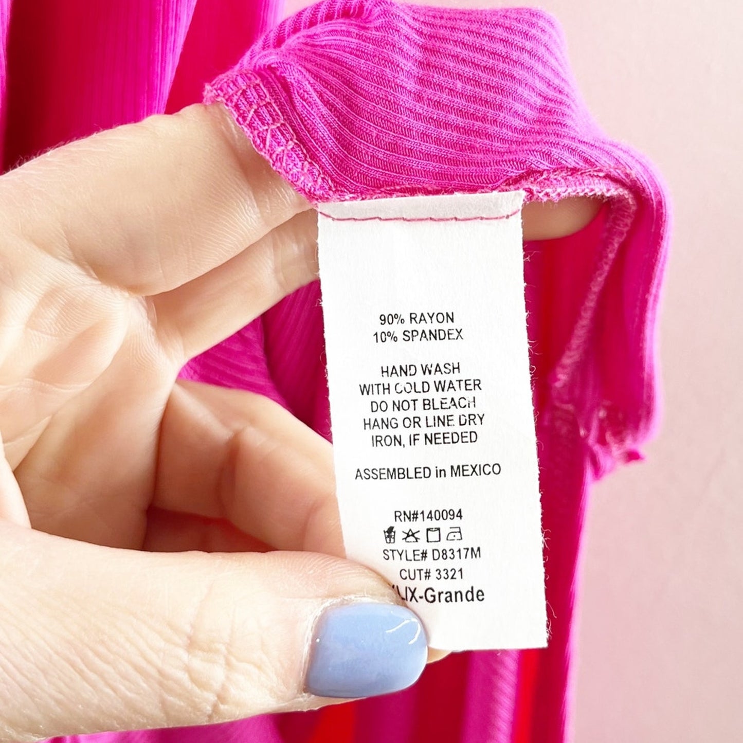 See You Monday Short Sleeve Square Neck Ribbed Maxi Dress Pink XL